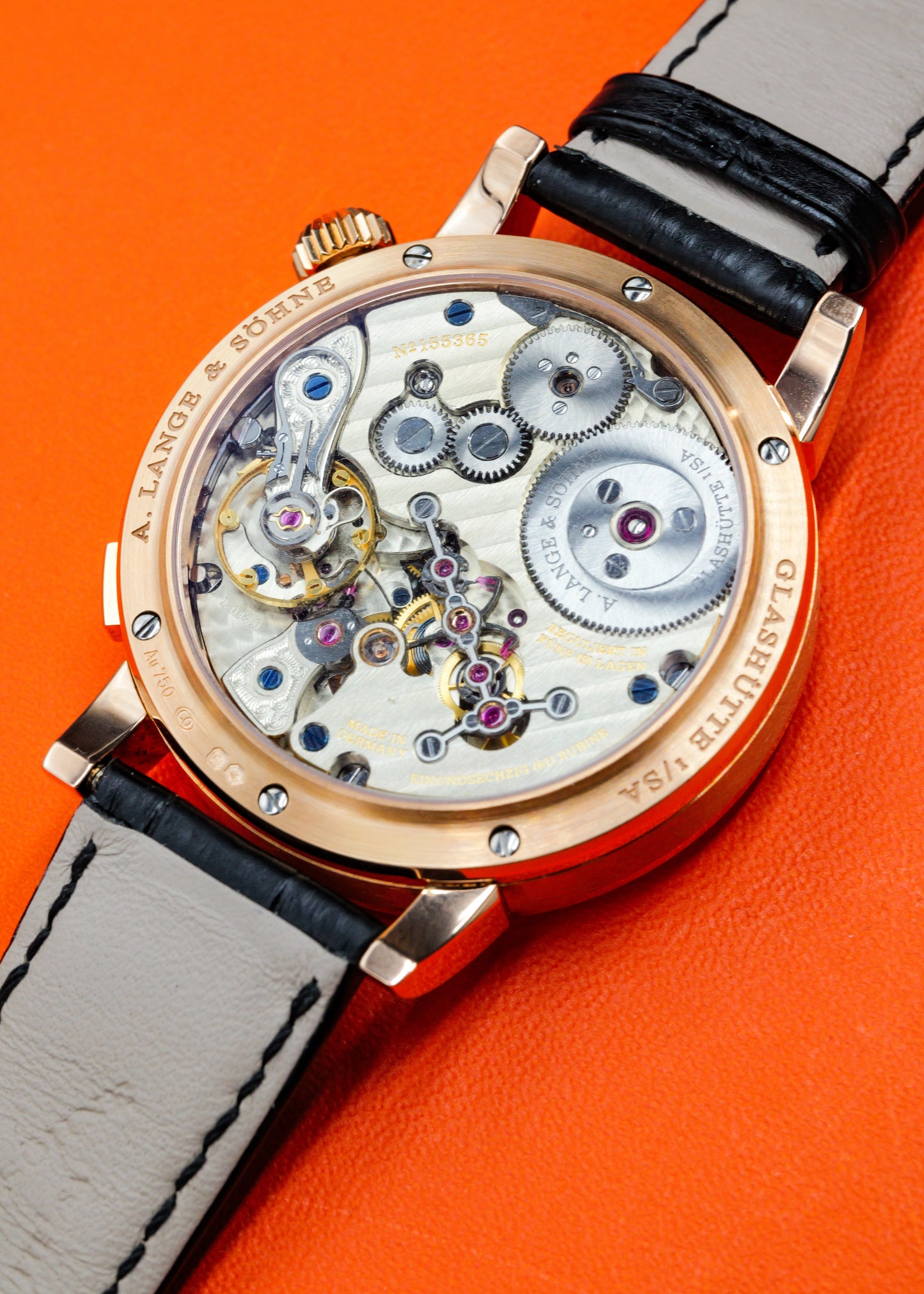 A. Lange & Sohne Zeitwerk 142.031 Rose Gold Upgraded Movement