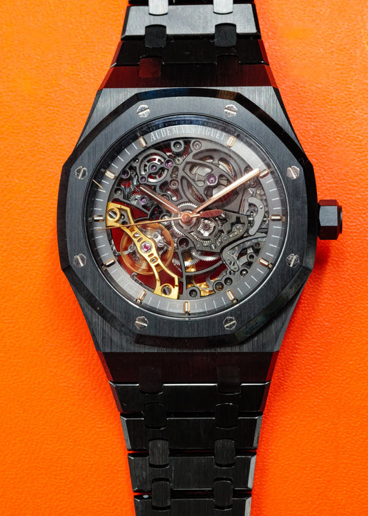 AP Royal Oak Openworked Double Balance Wheel 15416CE Black Ceramic Skeleton