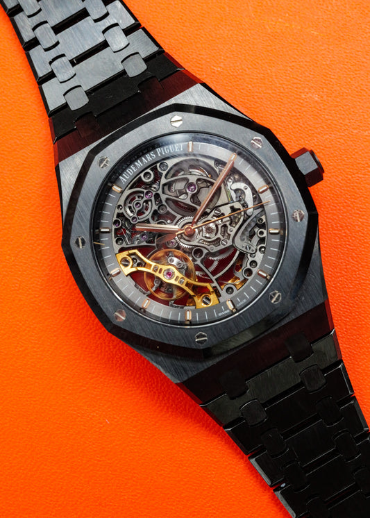 AP Royal Oak Openworked Double Balance Wheel 15416CE Black Ceramic Skeleton