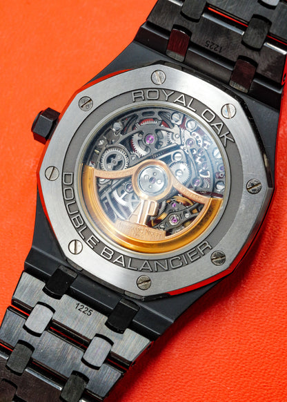 AP Royal Oak Openworked Double Balance Wheel 15416CE Black Ceramic Skeleton