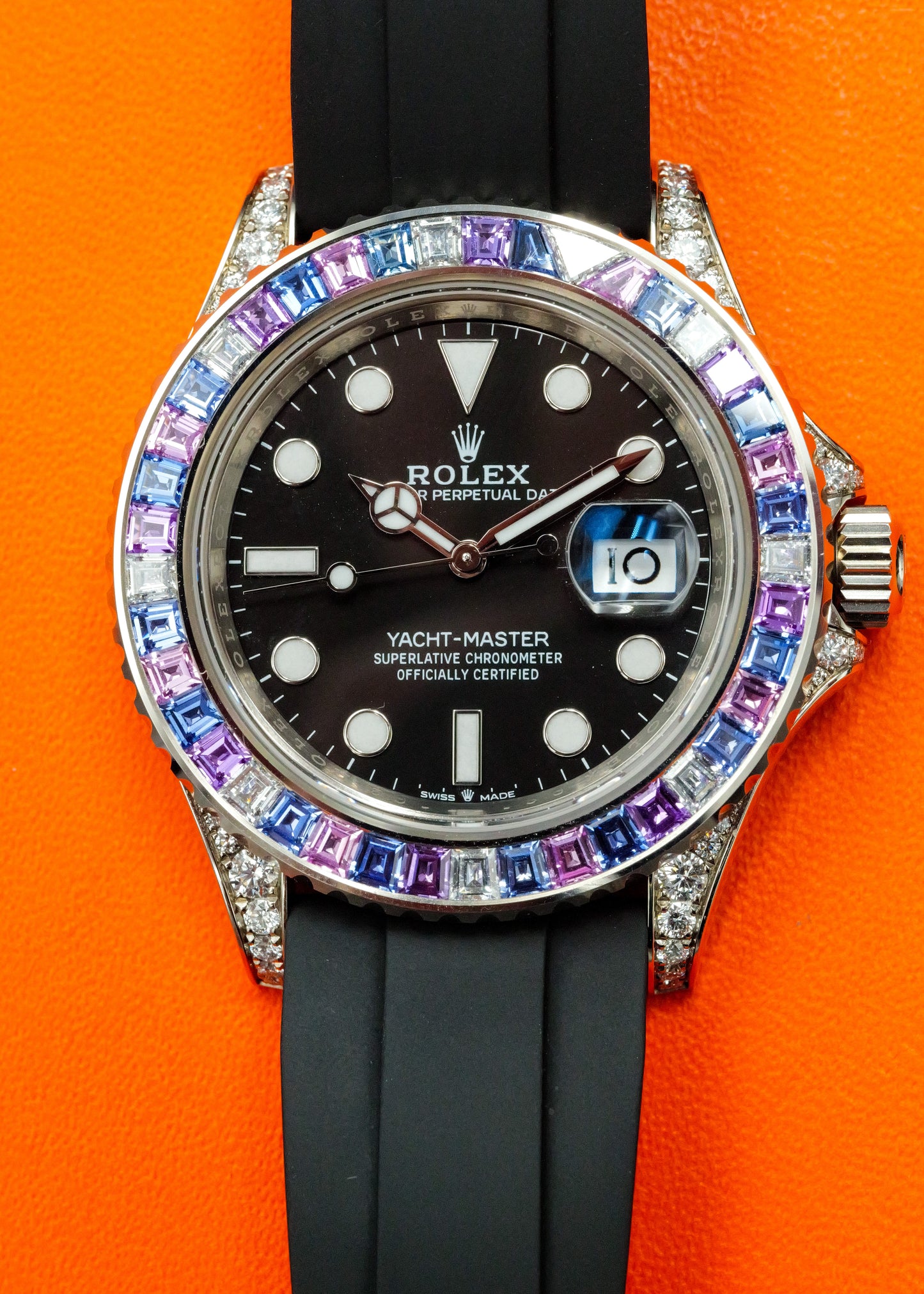 Rolex Yacht Master White Gold 126679SABR "Cotton Candy" Off Catalog Factory Sapphire Set