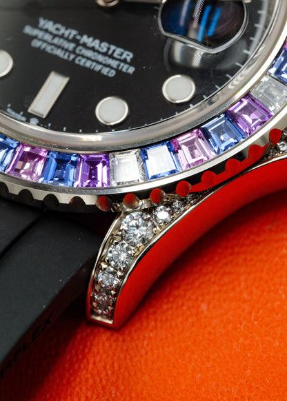 Rolex Yacht Master White Gold 126679SABR "Cotton Candy" Off Catalog Factory Sapphire Set