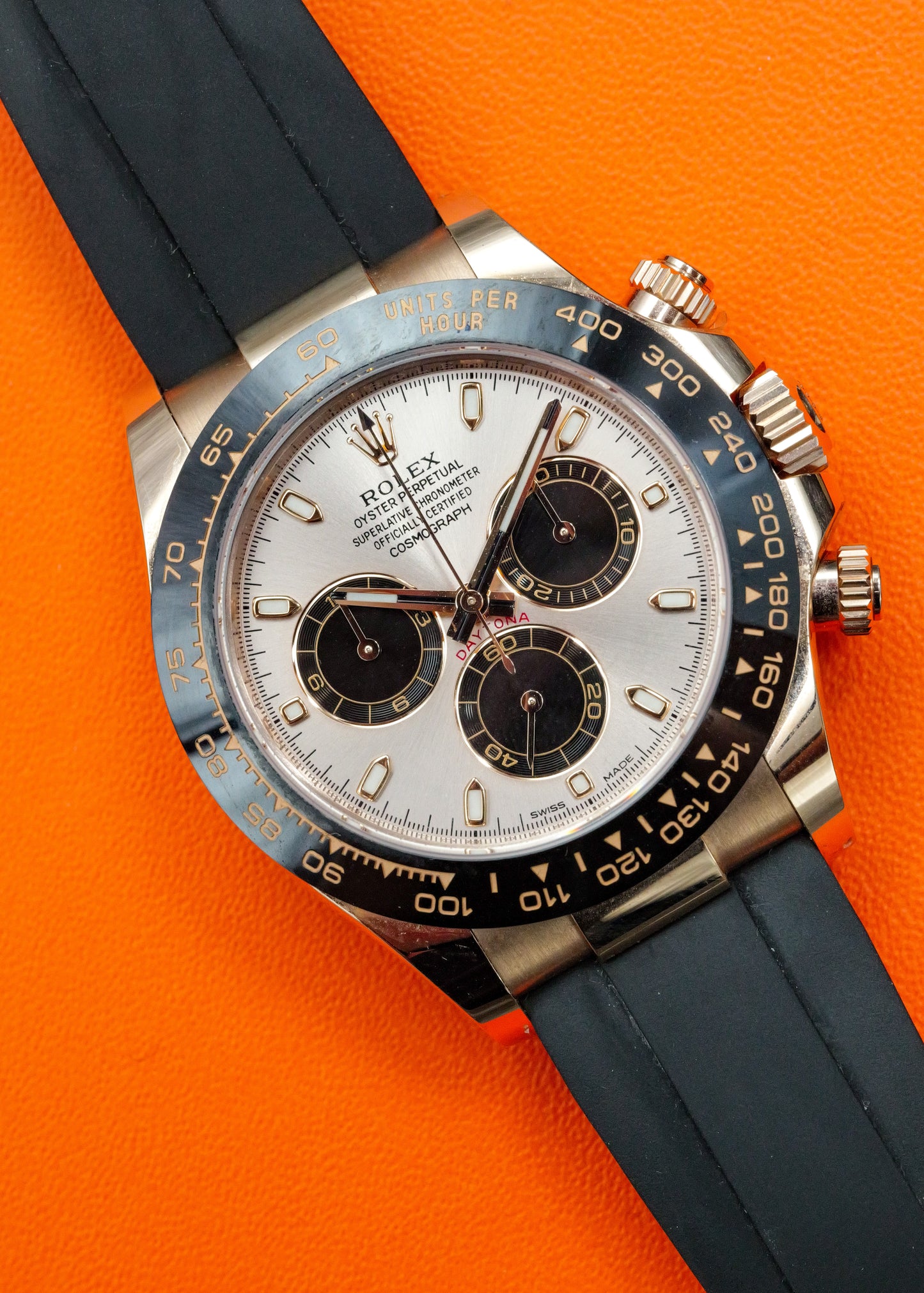 Rolex Daytona Oysterflex Rose Gold 116515LN Sundust Dial