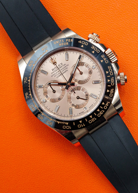 Rolex Daytona Oysterflex 116515LN Sundust Diamond Baguette Dial
