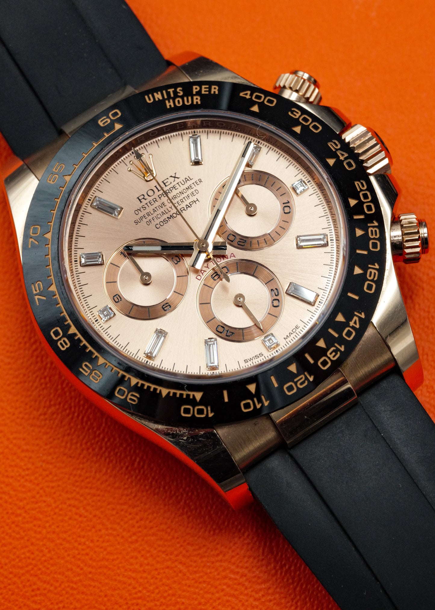Rolex Daytona Oysterflex 116515LN Sundust Diamond Baguette Dial
