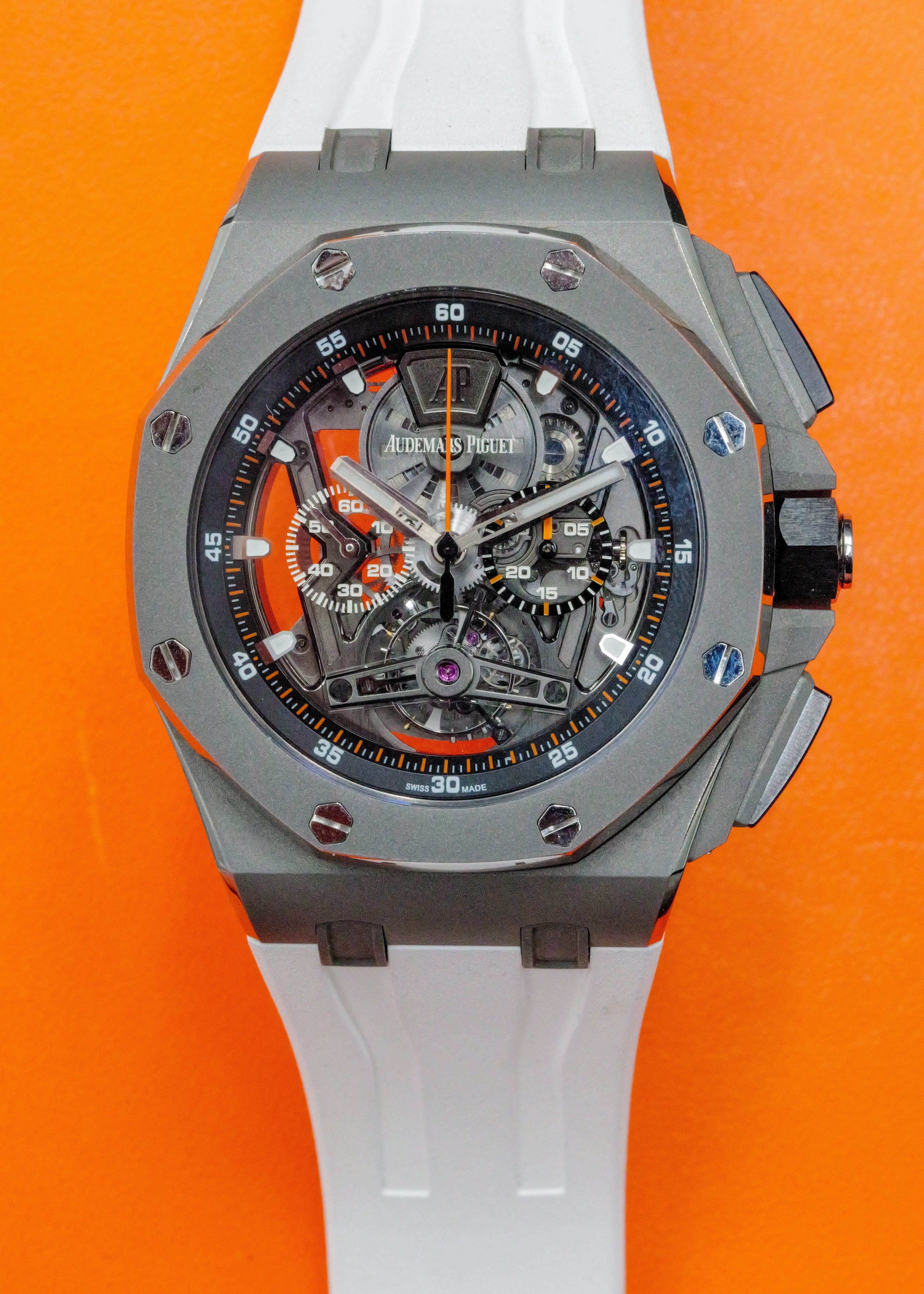 AP Royal Oak Offshore Tourbillon Chronograph 26407TI – Haute Time
