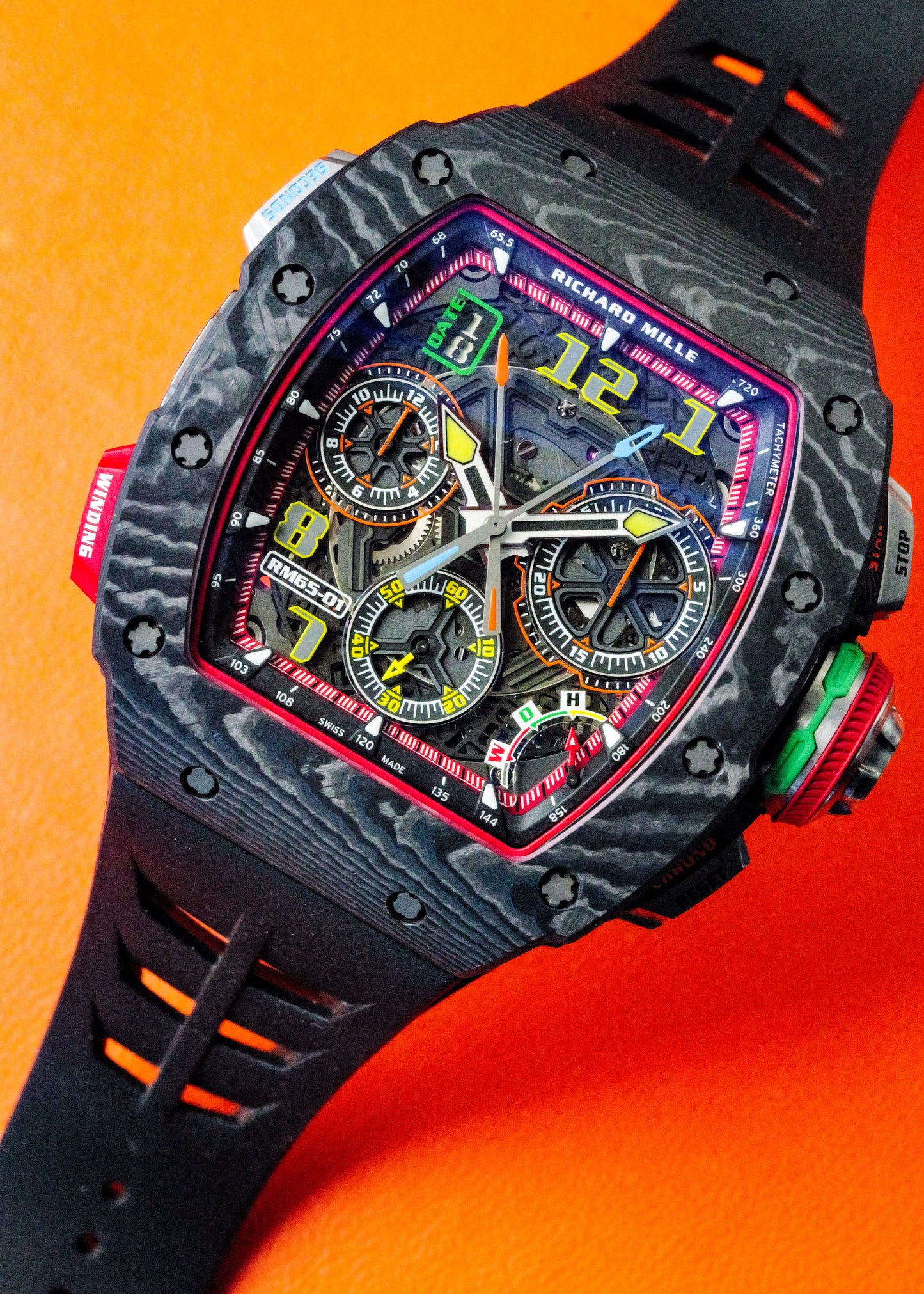 Richard Mille RM65-01 Black Carbon TPT Split-Seconds Chronograph