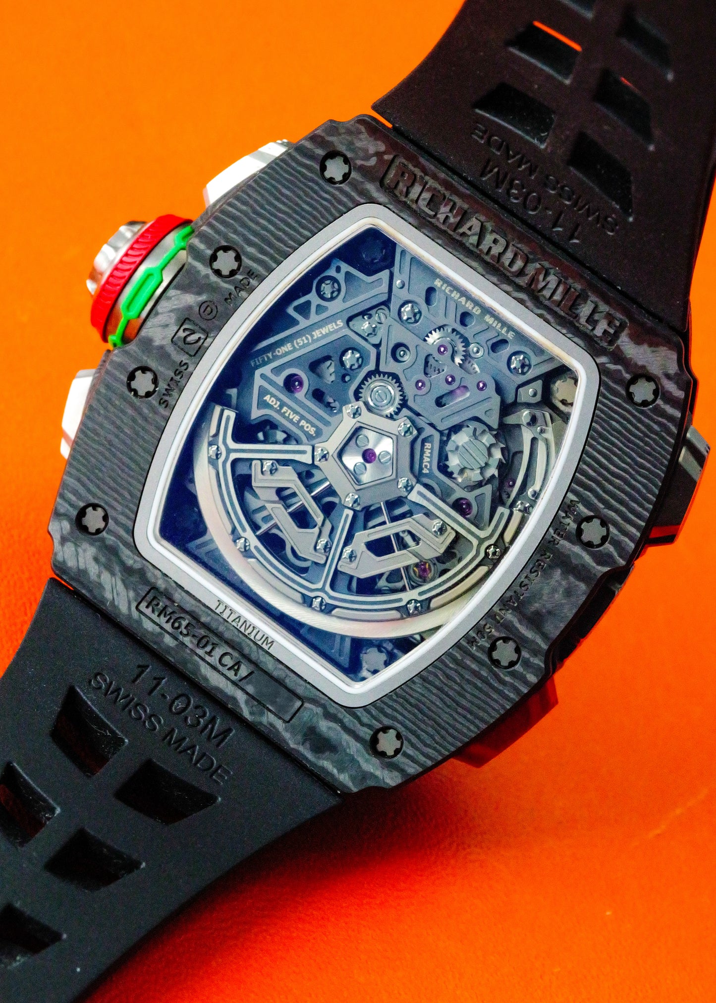 Richard Mille RM65-01 Black Carbon TPT Split-Seconds Chronograph