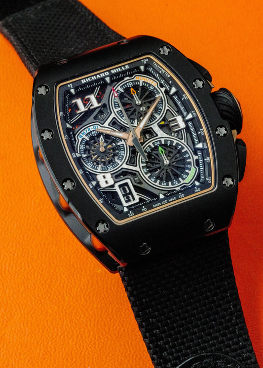 Richard Mille RM72-01 Flyback Chronograph Black Ceramic Rose Gold