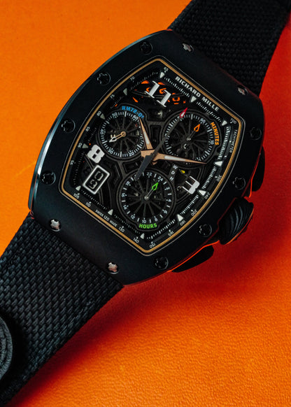 Richard Mille RM72-01 Flyback Chronograph Black Ceramic Rose Gold