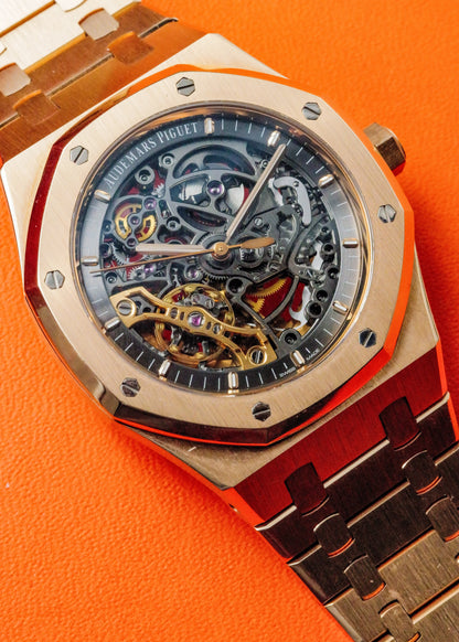 AP Royal Oak Double Balance Wheel Openworked Skeleton 15407OR Rose Gold