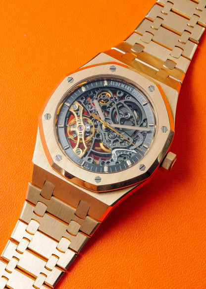AP Royal Oak Double Balance Wheel Openworked Skeleton 15407OR Rose Gold