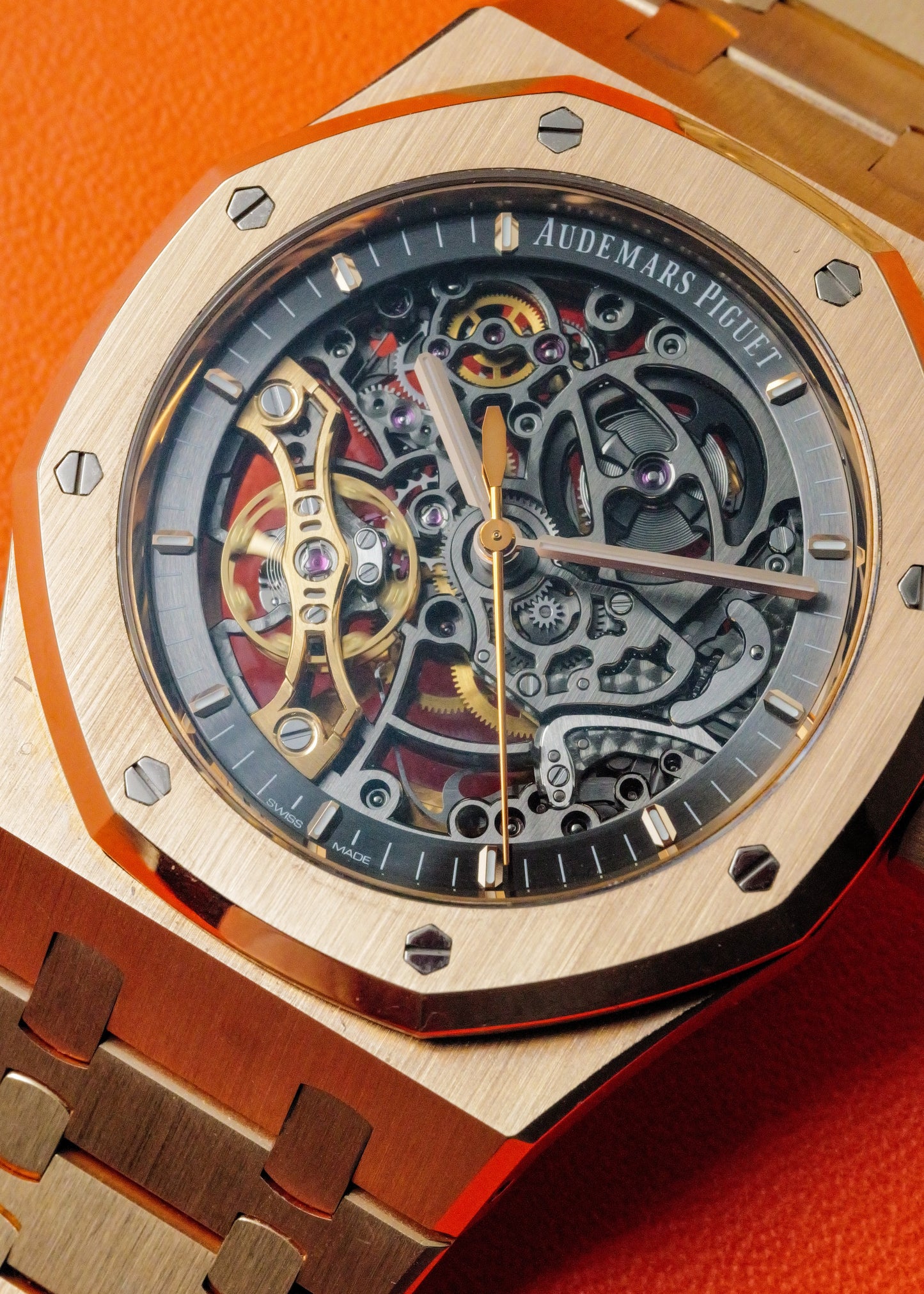 AP Royal Oak Double Balance Wheel Openworked Skeleton 15407OR Rose Gold