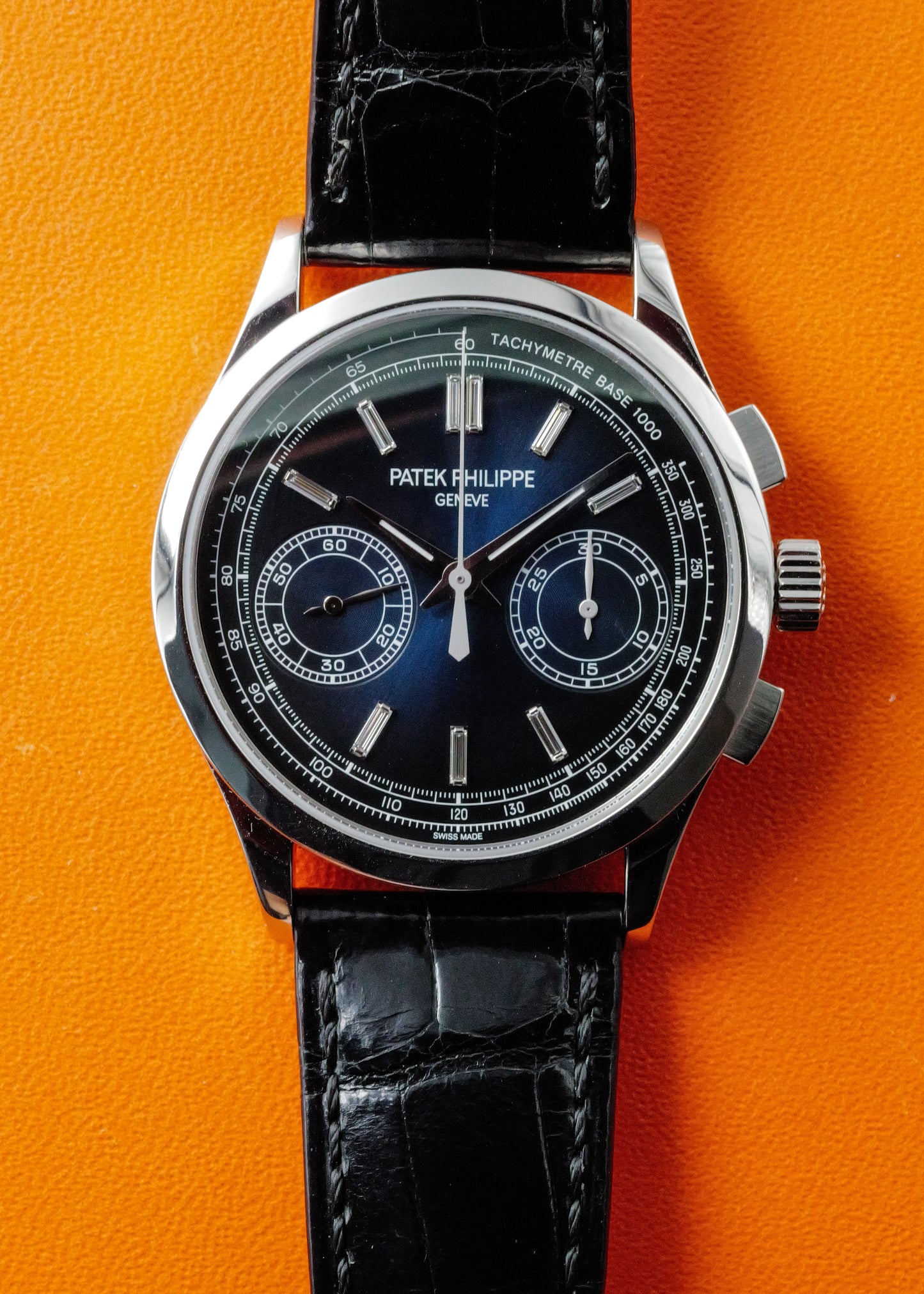 Patek Philippe Complications Chronograph 5170P Platinum Blue Baguette Dial