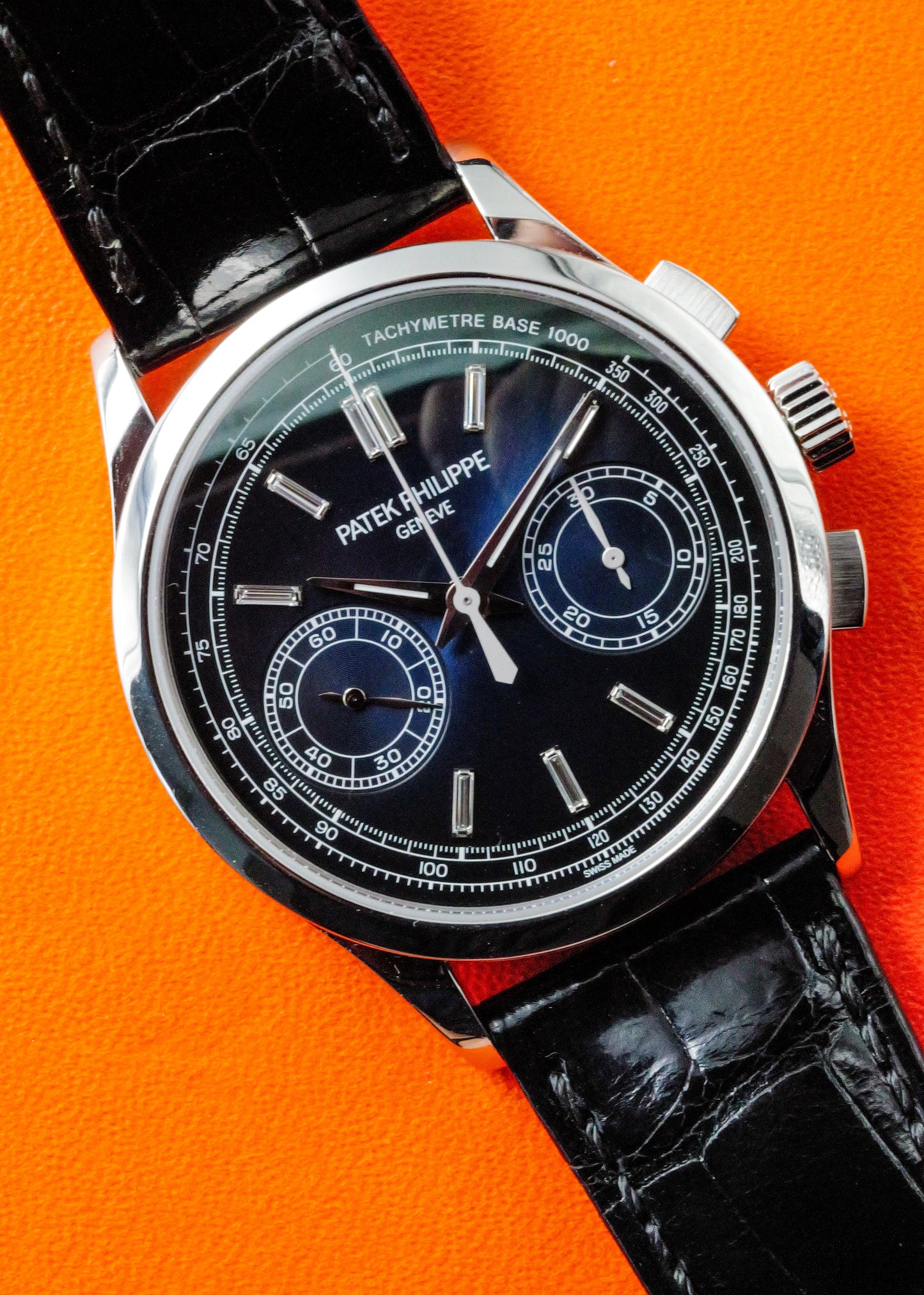 Patek Philippe Complications Chronograph 5170P Platinum Blue Baguette Dial