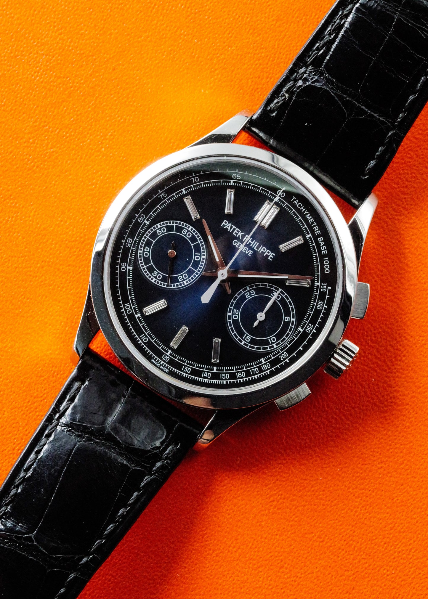 Patek Philippe Complications Chronograph 5170P Platinum Blue Baguette Dial