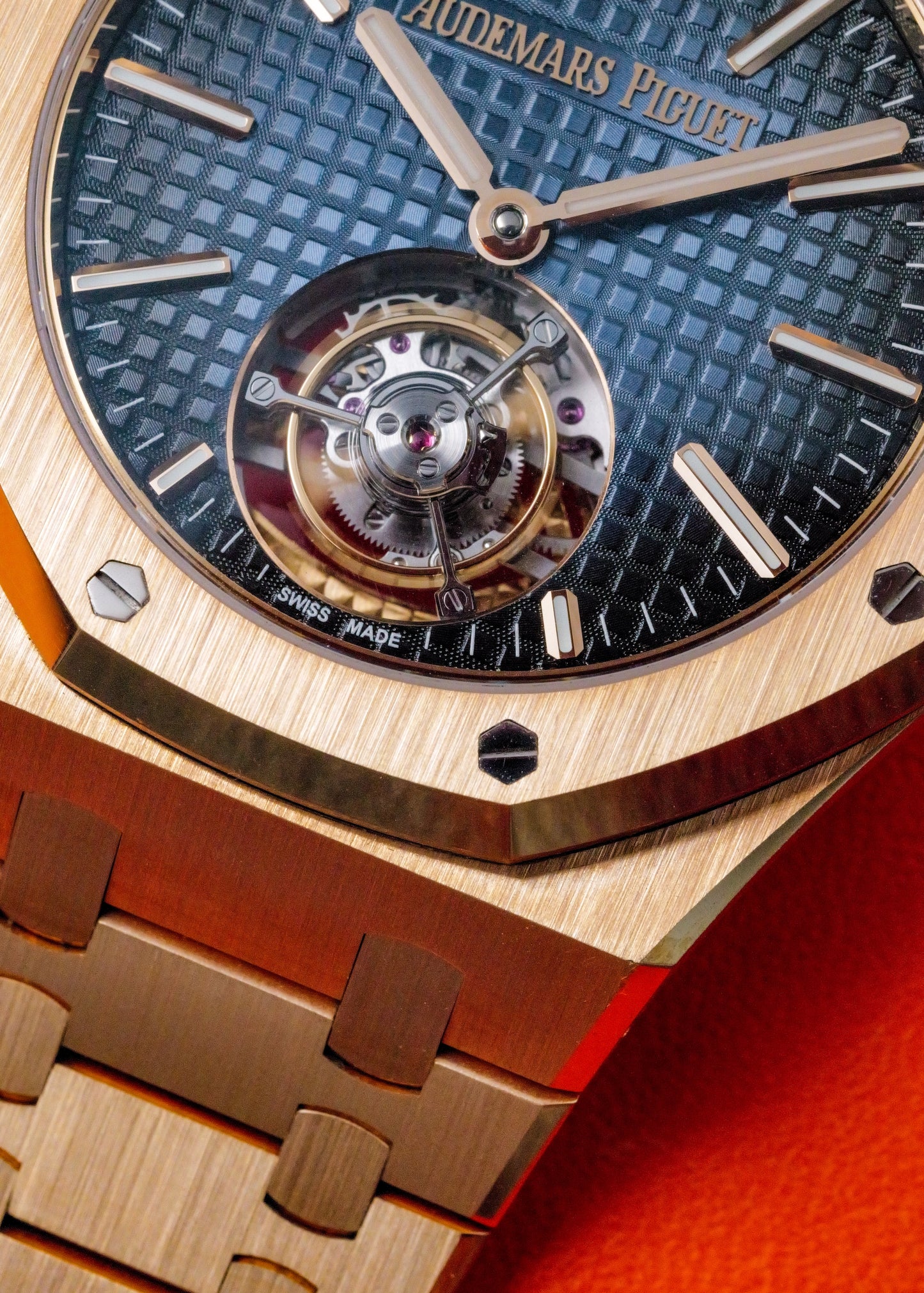 AP Royal Oak Flying Tourbillon 26730OR Rose Gold Blue Ombre Dial