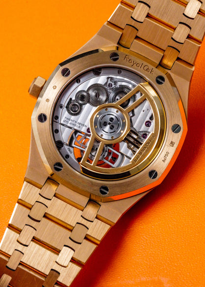 AP Royal Oak Flying Tourbillon 26730OR Rose Gold Blue Ombre Dial