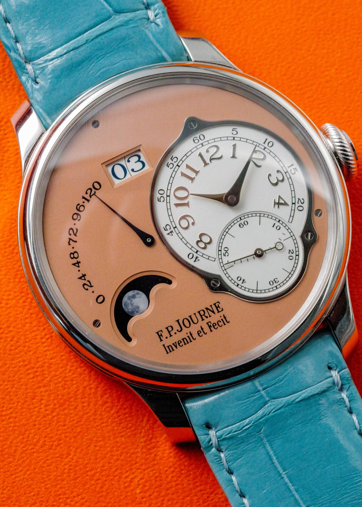 F.P. Journe Octa Lune Platinum Salmon Dial 40mm Off Catalogue