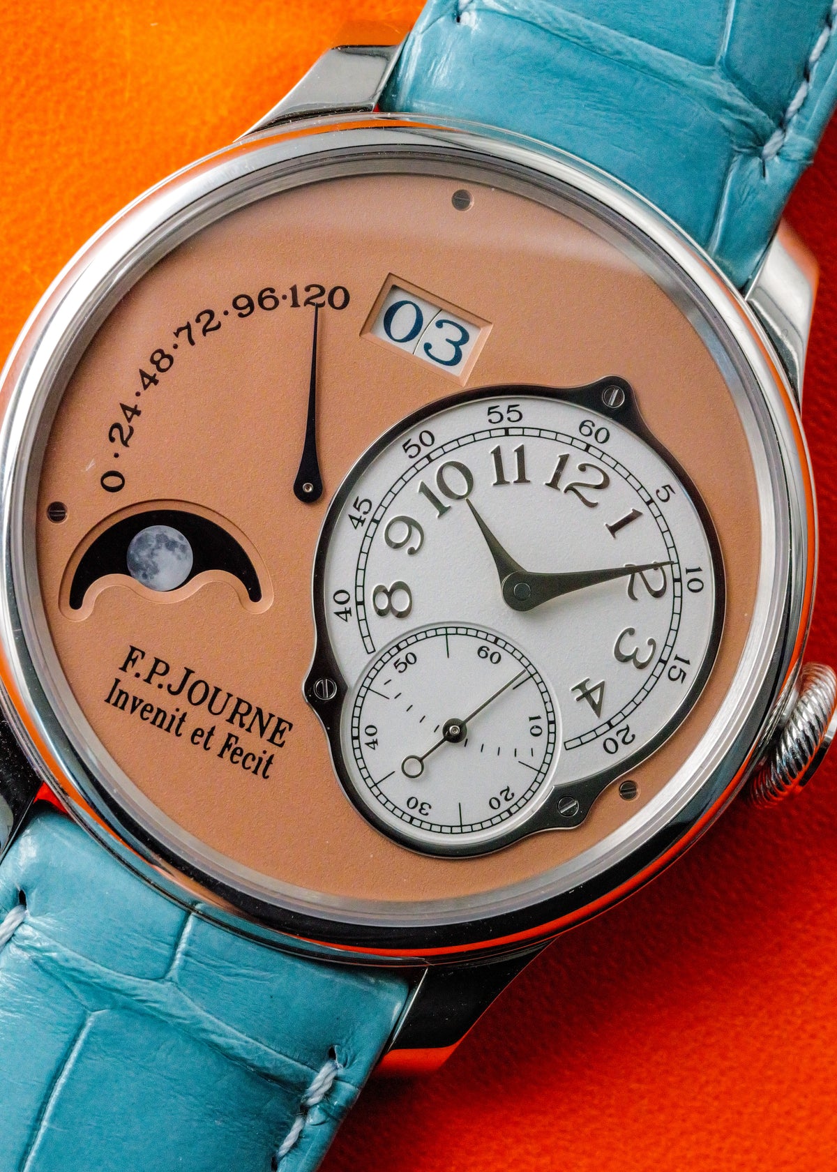 F.P. Journe Octa Lune Platinum Salmon Dial 40mm Off Catalogue