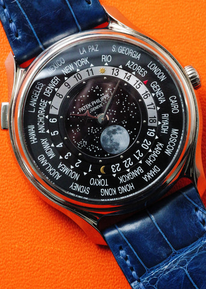 Patek Philippe World Time Moonphase 175th Anniversary 5575G White Gold Limited Edition Of 1300 Pieces