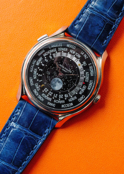 Patek Philippe World Time Moonphase 175th Anniversary 5575G White Gold Limited Edition Of 1300 Pieces