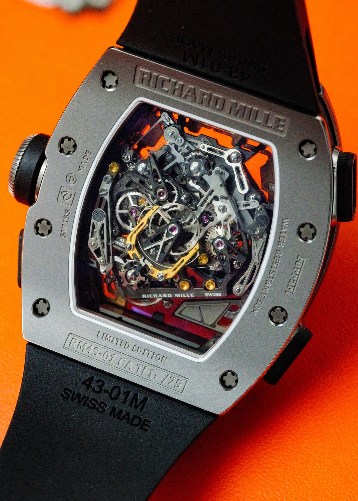 Richard Mille RM43-01 Manual Winding Tourbillon Split-Seconds Chronograph Ferrari