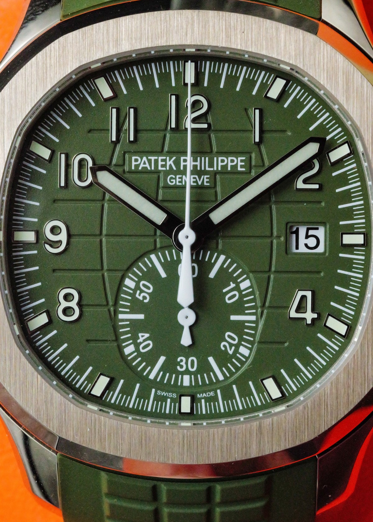 Patek Philippe Aquanaut Flyback Chronograph 5968G Khaki Green White Gold