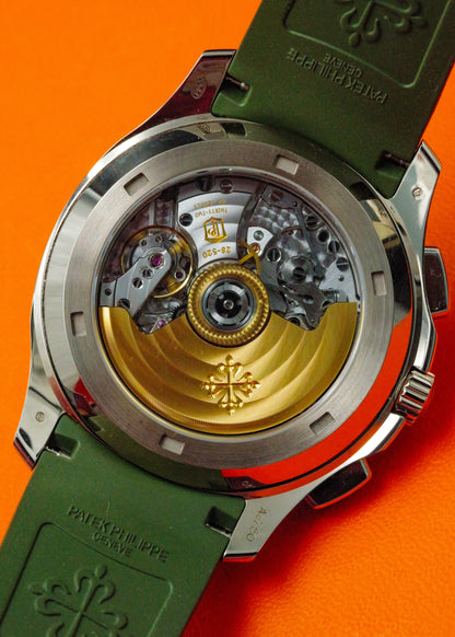 Patek Philippe Aquanaut Flyback Chronograph 5968G Khaki Green White Gold