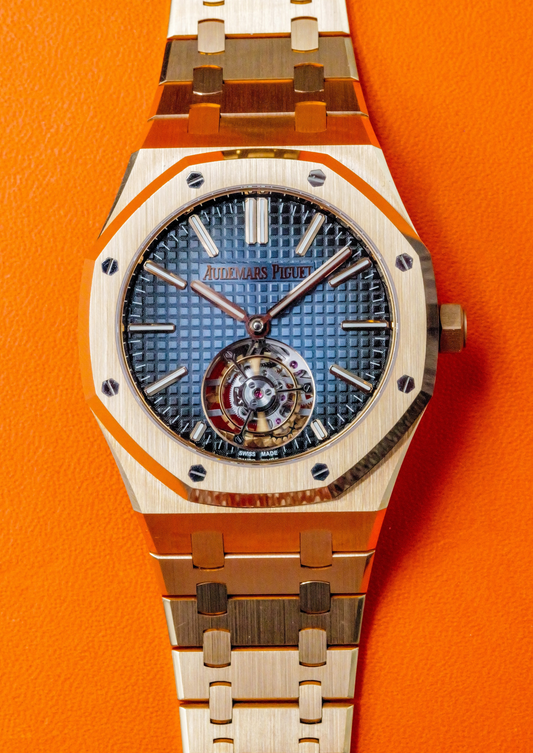 AP Royal Oak Flying Tourbillon 26730OR Rose Gold Blue Ombre Dial